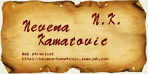 Nevena Kamatović vizit kartica
